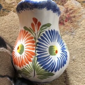 HB HENRIOT QUIMPER Small creamer  Dahlia Decor Vintage French Faience